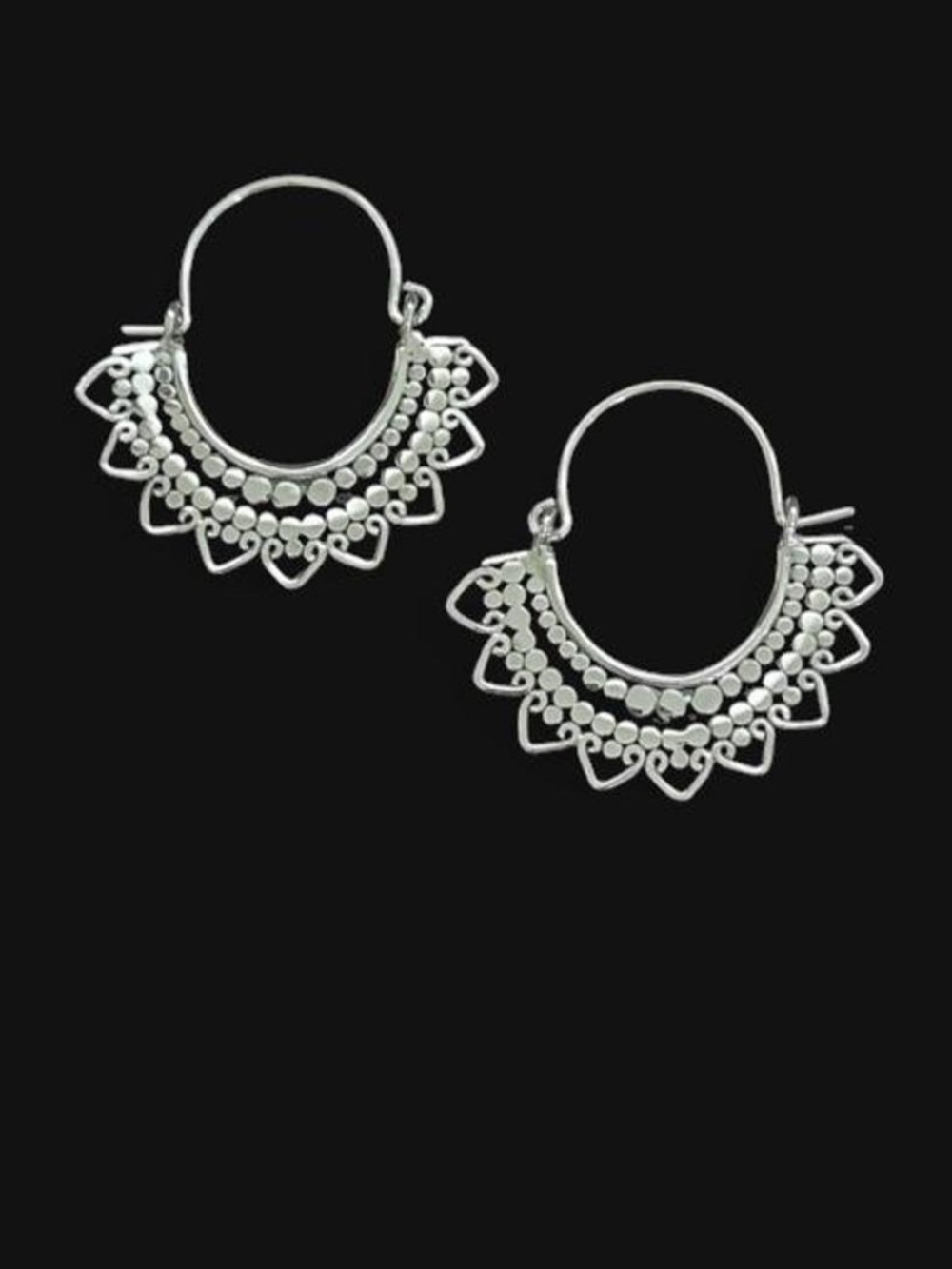 ANNIKA WITT STERLING SILVER HOOP EARRINGS BALI